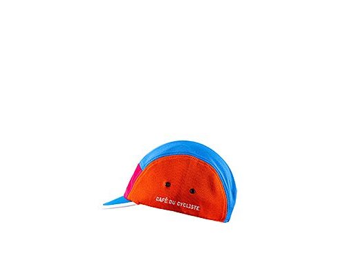 Cyklistická čepice - GRAVEL - modro-růžovo-oranžovácycling cap gravel orange 3[1]
