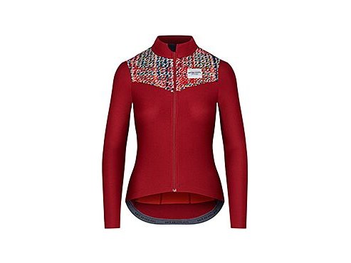 Dámský cyklo dres s dlouhým rukávem CLEMENCE Burgundy Vínová