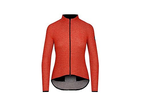 Dámský cyklistický dres s dlouhým rukávem MERINO MARGUERITE oranžová
