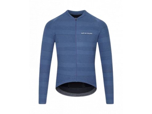 Pánský cyklo dres s dlouhým rukávem CORINNE Denim Blue Džínová modř