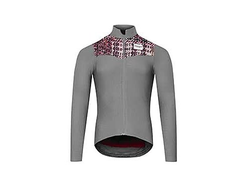Pánský cyklo dres s dlouhým rukávem CLEMENCE Dark Grey Tmavě šedá