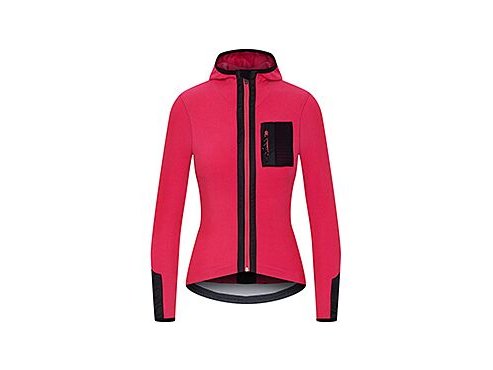 Dámský cyklistický dres s dlouhým rukávem AUDAX INGRID Neon Pink Neónově růžová