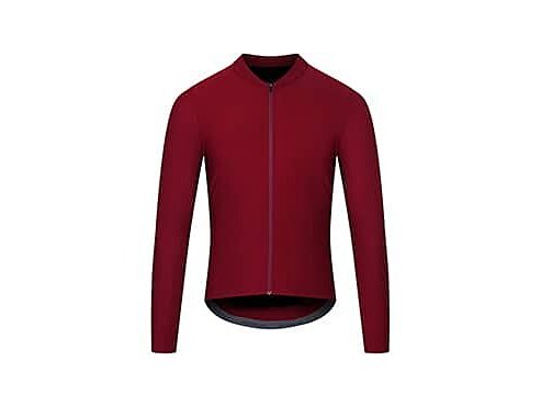 Pánský cyklo dres s dlouhým rukávem RACE AUDREY Burnt Red Spálená do červena