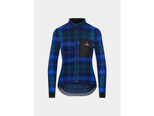 Dámský fleecový cyklo dres SOLANGE Navy Geen Námořnická modrá se zelenou