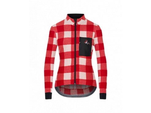 Dámský fleecový cyklo dres SOLANGE Red Cream Krémová červená