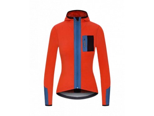 Dámský cyklistický dres s dlouhým rukávem AUDAX INGRID Tangerine Mandarinka