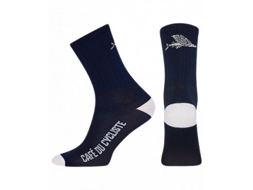Cyklistické ponožky létající ryba bílá a námořní modrá