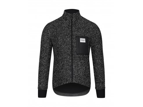 Pánský cyklo dres s dlouhým rukávem vlněný SIMONE Black Černá