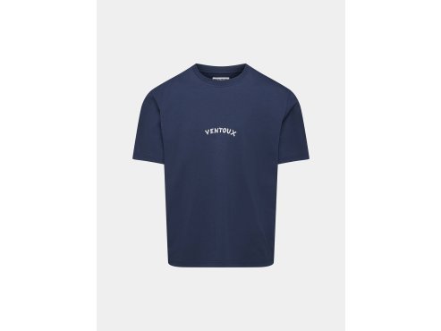 Bavlněné tričko s krátkým rukávem COL VENTOUX UNISEX NAVY Námořnická modrá
