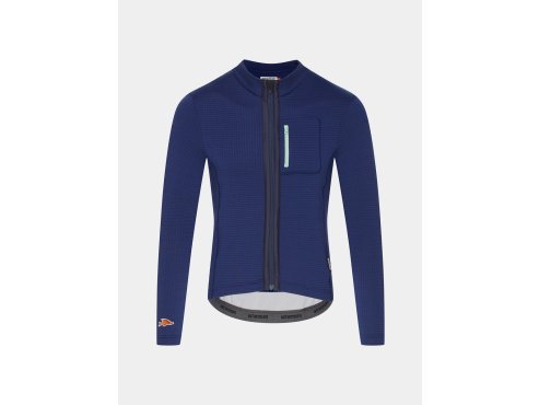 Pánský cyklo dres s dlouhým rukávem AUDAX LORENNE Navy Námořnická modrá
