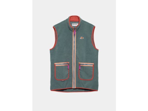 Volnočasová fleecová vesta CYRIELLE UNISEX Emerald Green Smaragdová zeleň