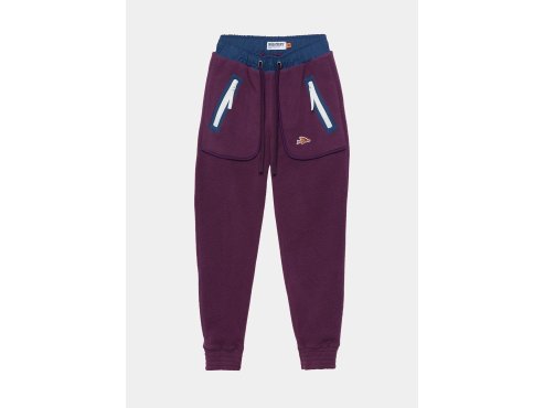 Pánské vlněné teplákové kalhoty HENRIETTE V2 QUETSCHE PURPLE Fialové sevření