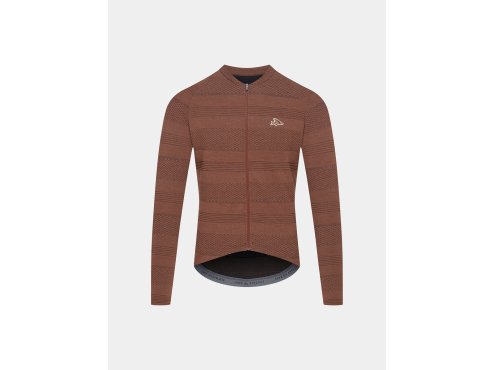 Pánský cyklo dres s dlouhým rukávem CORINNE V2 Cashew Kešu ořechy