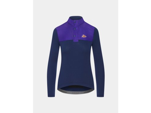 Dámský cyklo dres s dlouhým rukávem FAUSTINE Amethyst Navy Ametyst a námořnická modrá