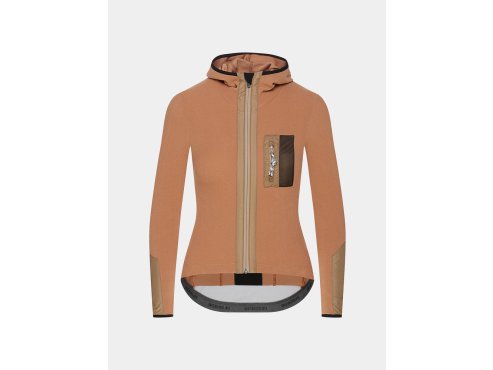 Dámský cyklistický dres s dlouhým rukávem AUDAX INGRID V2 Cashew Kešu