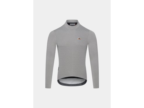 Pánský cyklistický dres s dlouhým rukávem MERINO AUDAX LYDIA Mountain Fog Horská mlha