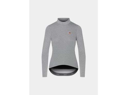Dámský cyklistický dres s dlouhým rukávem MERINO AUDAX LYDIA Mountain Fog Horská mlha