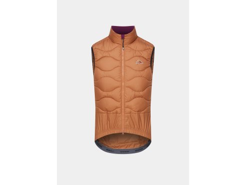 Cyklistická zateplená vesta ALEXIA V2 UNISEX Cashew Kešu ořechy
