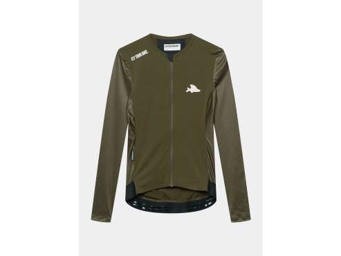 Dámský cyklo dres pro vysoké intenzity RACE ROXANE Khaki Odstín hnědožluté