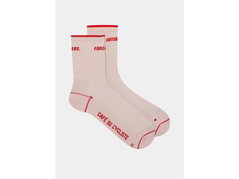 Cyklistické ponožky MOTTO FOREVER OUTSIDERS Rose Red Růže a červená