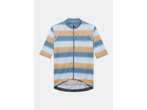 Pánský cyklo dres AUDAX MONA V2 Deep Water Sunflower Hluboká voda Slunečnice