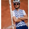 Pánský cyklo dres MICHELINE Zig Zag Navy Námořní modrá
