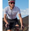 Pánský cyklo dres FRANCINE White Bílá s jemným proužkem