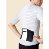 Pánský cyklo dres FRANCINE White Bílá s jemným proužkem