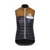 CAFÉ DU CYCLISTE - dámské cyklistické vesty - vesta Merino WOMEN'S ALBERTINE námořní modrá a zlatá