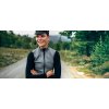 Dámský cyklo dres s dlouhým rukávem MERINO AUDAX IRMA Black Grey Šedá a černá