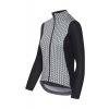 Dámský cyklo dres s dlouhým rukávem MERINO AUDAX IRMA Black Grey Šedá a černá