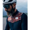 Pánský cyklo dres s dlouhým rukávem CLEMENCE Navy Námořní modrá