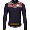 Pánský cyklo dres s dlouhým rukávem CLEMENCE Navy Námořní modrá