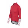 Dámský cyklo dres s dlouhým rukávem MERINO AUDAX ARLETTE Poppy Red Červený mák