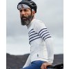 Pánský cyklo dres s dlouhým rukávem MERINO CLAUDETTE White bílá