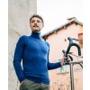 CAFÉ DU CYCLISTE - pánské cyklo oblečení - vlněný rolák na kolo - svetr Merino NICOLE modrá