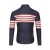 Pánský cyklo dres s dlouhým rukávem MERINO CLAUDETTE Navy Námořní modrá