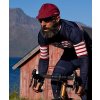 Pánský cyklo dres s dlouhým rukávem MERINO CLAUDETTE Navy Námořní modrá