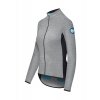 Dámský cyklistický dres s dlouhým rukávem MERINO MARGUERITE Grey šedá