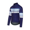 Pánský cyklo dres s dlouhým rukávem MERINO CLAUDETTE Camaieu Modré pruhy