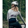 Dámský cyklo dres s dlouhým rukávem MERINO AUDAX IRMA Silver Grey Šedo stříbrná