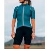 Dámský cyklo dres AUDAX MONA Peacock blue Paví modrá