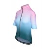 Dámský cyklo dres FLEURETTE Shaded Stínovaná růžově modrá