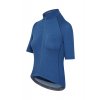 Dámský cyklo dres MERINO MARINA Peacock Blue Paví modrá
