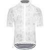 Pánský cyklo dres ATELIER YVONNE White Bílá s proužkem