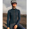 Dámský cyklo dres s dlouhým rukávem MERINO AUDAX IRMA Navy Námořní modrá