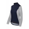 Dámský cyklo dres s dlouhým rukávem MERINO AUDAX IRMA Navy Grey Námořní modrá s šedou