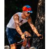 Cyklistická čepice - GRAVEL - modro-růžovo-oranžovácycling cap gravel orange 4[1]