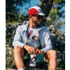 Cyklistická čepice GRAVEL CAP UNISEX bíle šedo vínová