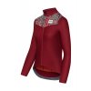 Dámský cyklo dres s dlouhým rukávem CLEMENCE Burgundy Vínová